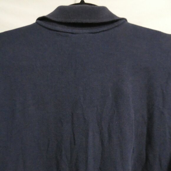 GLOBAL | large | Men's Navy Polo Short Sleeve Vintage Shirt | Made In Canada - Picture 10 of 13